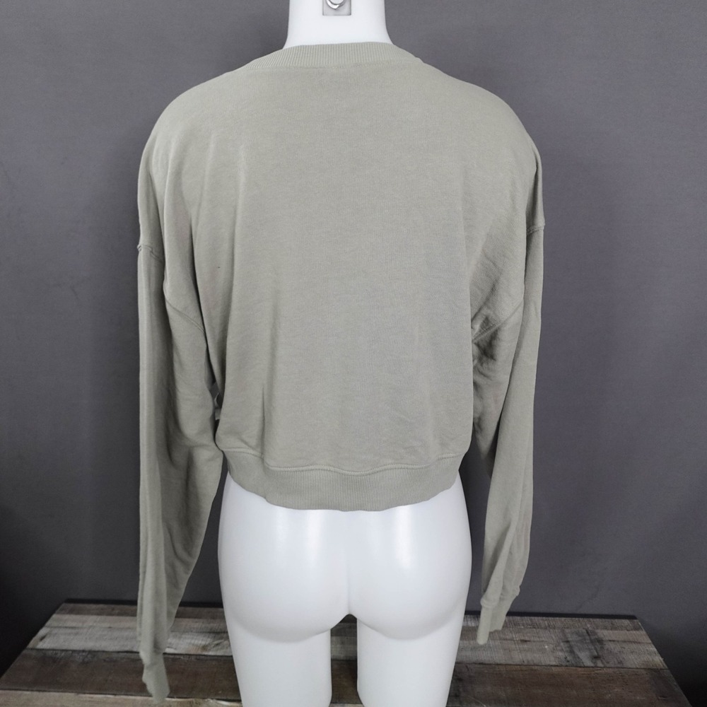 Divided Womens Sweatshirt Large Green Cropped Boxy Casual Everyday Athleisure - Picture 4 of 11